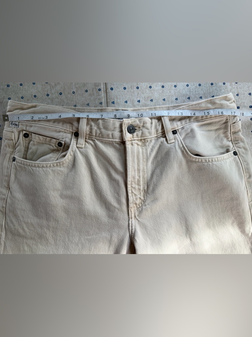 Citizens of Humanity Faye Vintage Straight Jeans Almond Ecru Size 30 - Picture 13 of 15